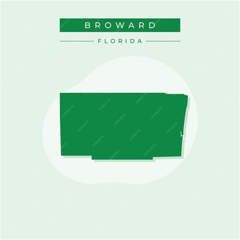 Ilustración vectorial del vector del mapa de Broward en Florida ...
