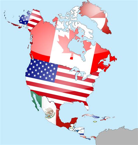 North America Flag Map by lg-studio on DeviantArt