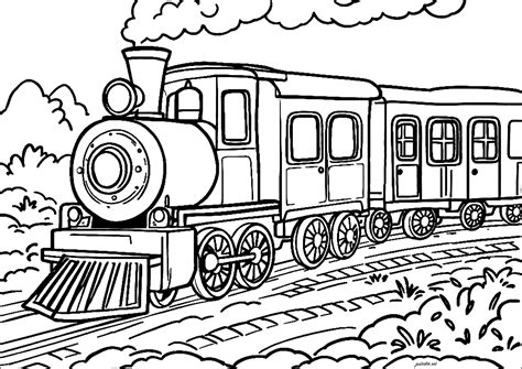 Nice locomotive - Transport Coloring Pages
