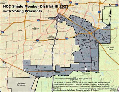 Single Member District III Map with precincts | Houston City College ...