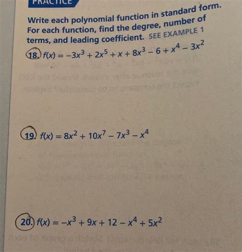 Write Polynomial Function in Standard Form 的图像结果