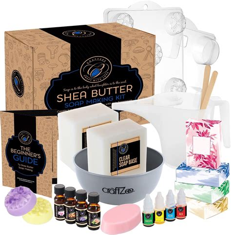 CraftZee DIY Soap Making Kit - Shea Butter Soap Supplies With Molds ...