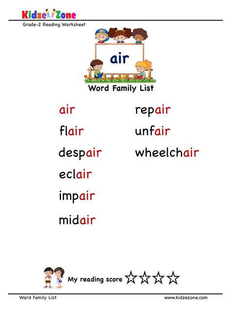 Explore fun and learning with Word Family and word list for Grade 2
