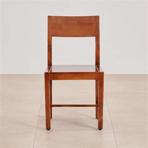 Buy (Refurbished) Nico Set of 2 Sheesham Wood Dining Chairs - Brown ...