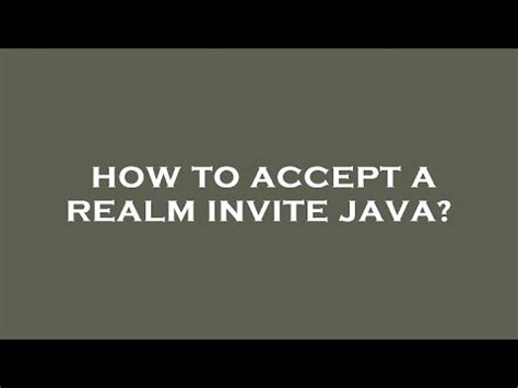 How to Join Someone Else's Realm On Java 的图像结果