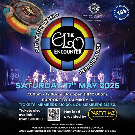 THE ELO ENCOUNTER , Kingshurst Labour Club, Marston Green, 17 May 2025 ...