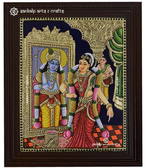 Andal Tanjore Painting – SANKALP ARTS & CRAFTS