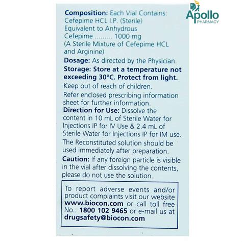 CELRIM INJECTION 1GM Price, Uses, Side Effects, Composition - Apollo ...