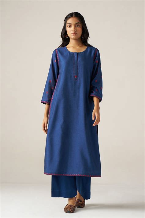 Blue Silk Co-ord Set - Ganga Fashions