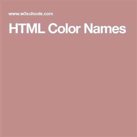 Image result for HTML Color Names