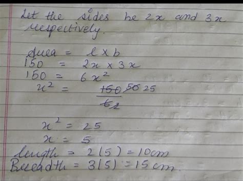 The sides of a rectangular piece of paper are in the ratio 2 : 3. If ...