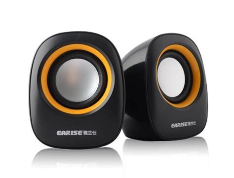 Earise AL-101 3.5mm Mini Computer Speakers, Powered by USB