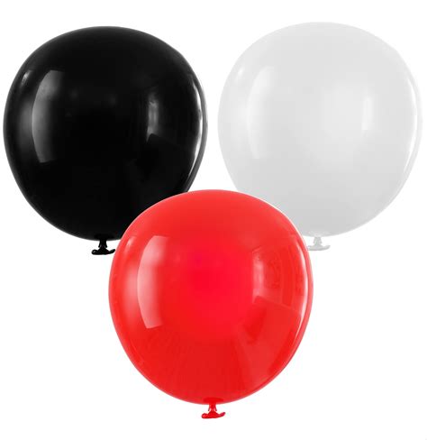 25 Extra Large Red Black And White Balloons Jumbo Red | Desertcart INDIA