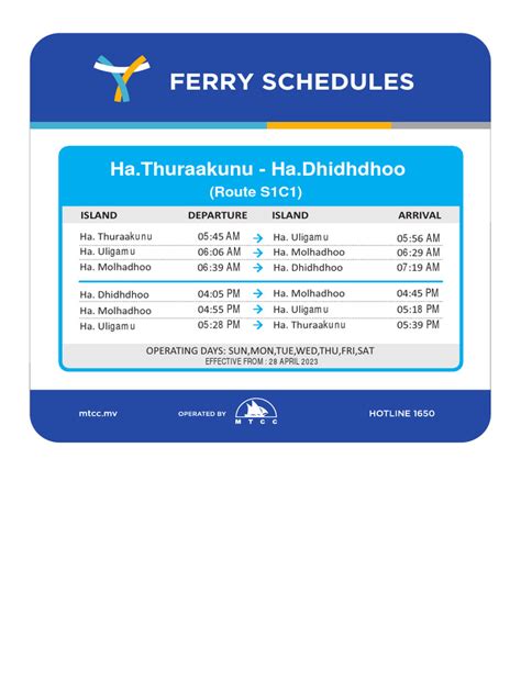 Ferry Schedules | PDF