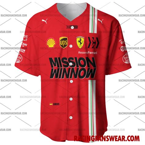 Carlos Sainz Formula One Racing 2022 Uniform Apparel Clothes Baseball ...