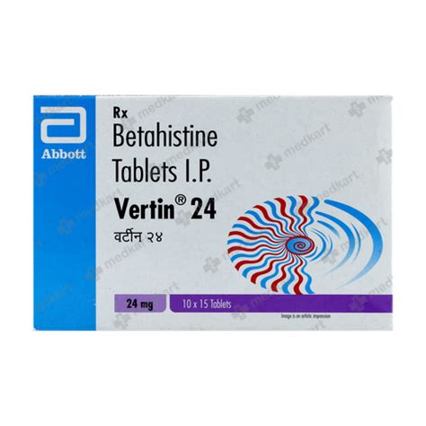 VERTIN 24MG TABLET 15'S : View Price, Combination and Alternatives ...