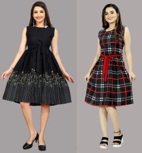 Modli 20 Fashion Women Fit and Flare Multicolor Dress - Buy Modli 20 ...