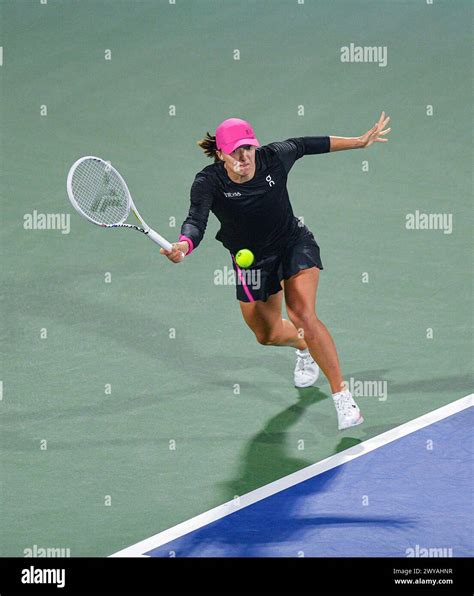 Dubai, February 23rd 2024 - Polish tennis player Iga Natalia Świątek on ...