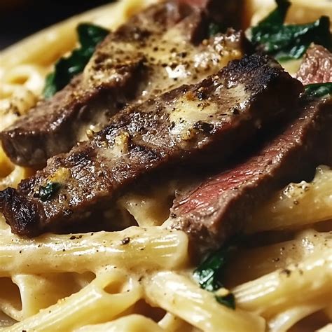 Creamy Ranch Steak & Mozzarella Garlic Butter Pasta Recipe Magic - Dave ...