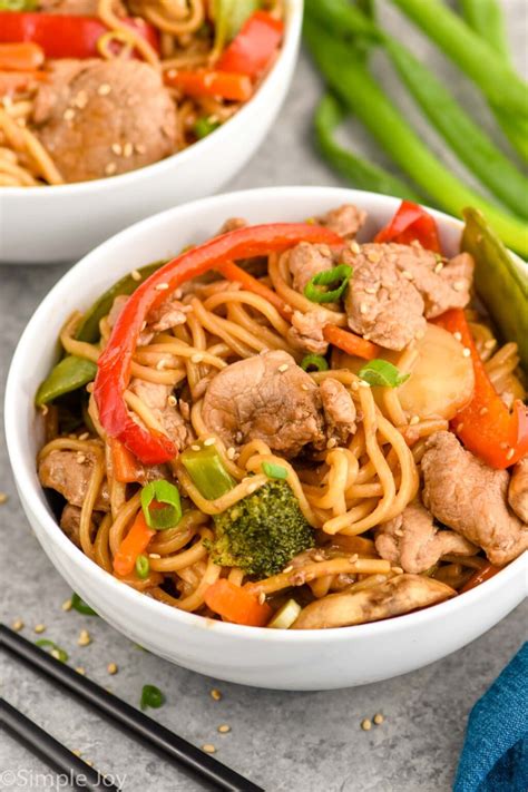 Pork Lo Mein - Simple Joy