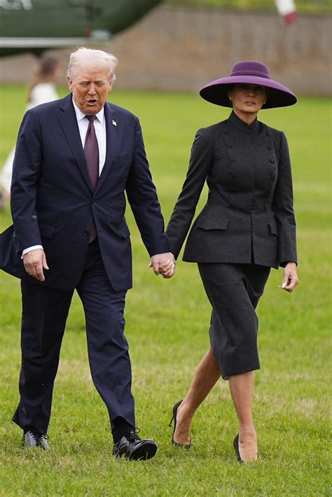 Melania Trump stuck to her go-to neutral outfits for her UK visit, with one exception