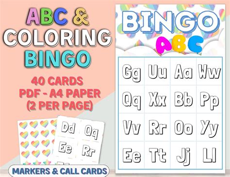 ALPHABET Games Printable, ABC Coloring, ABC Learning Sheets, Rainbow Theme, Preschool Learning ...
