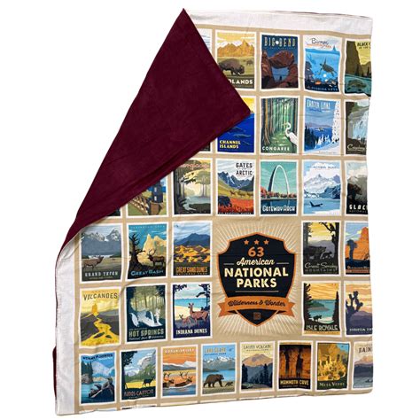 National Parks Wilderness Wonders Polartec Fleece Lined Blanket ...