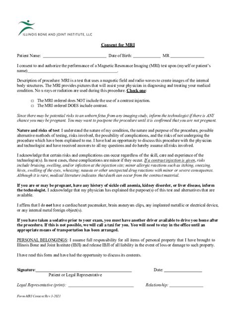 Fillable Online MRI-Consent-form.docx Fax Email Print - pdfFiller