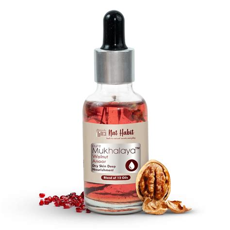 Buy Nat Habit Walnut Anaar Mukhalaya, Face Oil For Dry Skin Deep ...