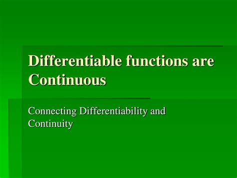 Image result for Relation Between Continuous Function and Differentiable Function