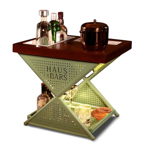 HAUS OF BARS by SpeedX - Model J Mini Home Bar Table & Cabinet with ...