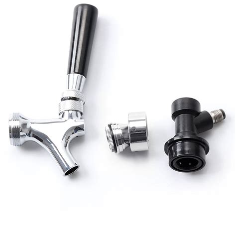 BEER FAUCET SAMPLING TAP w/ BALL LOCK QUICK DISCONNECT for CORNELIUS ...
