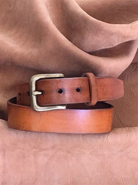 Genuine Leather Cowhide Belt Tan | Etsy | Belt, Leather, Genuine leather