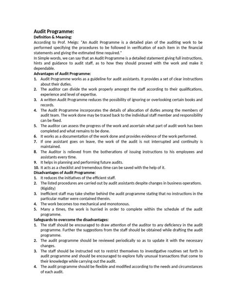 Audit Program 的图像结果