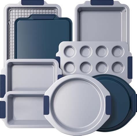 Amazon.com: BRONYPRO Nonstick Ceramic Bakeware Set (9 Pieces),Heavy ...