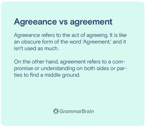 Agreeance vs. Agreement—Which is Correct? (Grammar + Examples ...