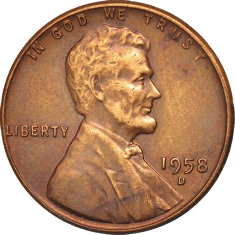One Cent 1958 Wheat Penny, Coin from United States - Online Coin Club