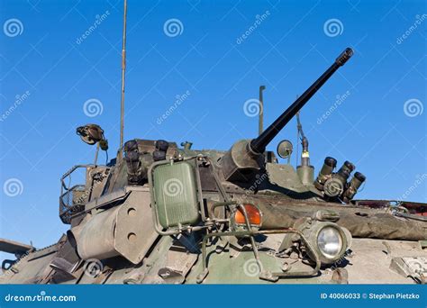 Operational Military Armored Tank Turret Gun Stock Image - Image of ...