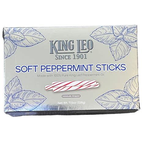 Amazon.com : King Leo Soft Peppermint Sticks (11.5 oz Box) : Grocery ...