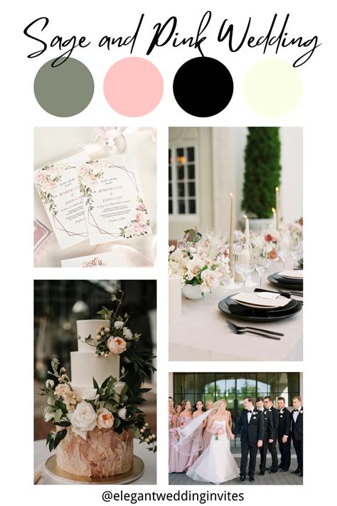 Black white and sage green wedding | Beachweddingtips.com