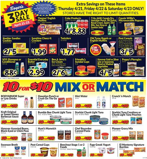 Boyer's Food Markets Ad Circular - 04/17 - 04/23/2022 | Rabato