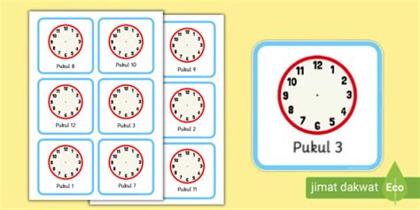 Tuliskan Waktu di Jam (teacher made) - Twinkl
