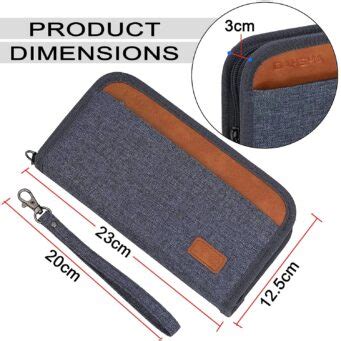 DAHSHA Imported Nylon RFID Travel Wallet Passport Holder Cover Document ...