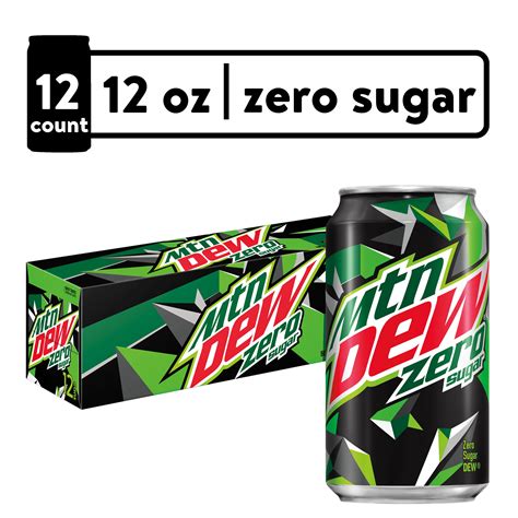 Mountain Dew Zero Sugar Citrus Soda Pop, Bold Lemon Lime Flavor, 12 fl ...