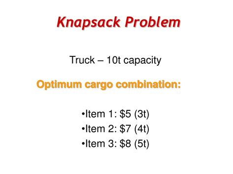 Image result for Knapsack Problem Examples