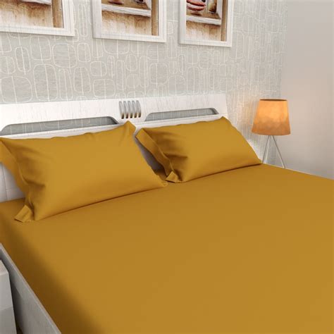 Buy Signature Solid Double Bedsheet-Set of 3 - 240 x 274 cm from Home ...