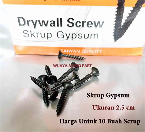 Skrup Gypsum 6 x 1" in 2.5 CM Inch Drywall Screw - Sekrup Gipsum Baut ...