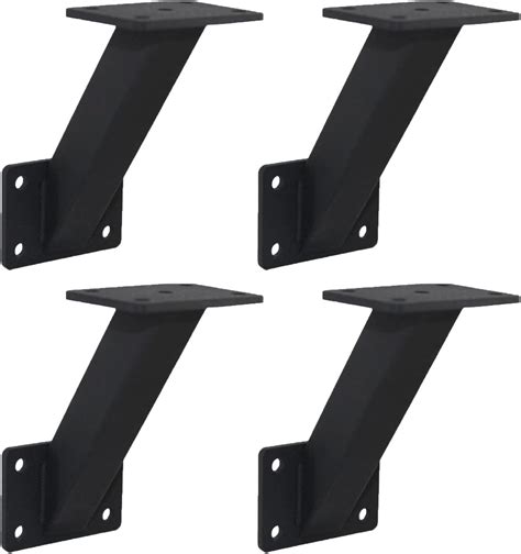 Buy Chooglkj 4 PCS Handrail Bracket Wall Mounted Heavy Duty Steel Metal ...