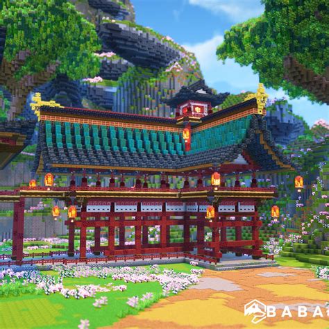 Japanese Temple | Minecraft shops, Minecraft, Minecraft blueprints