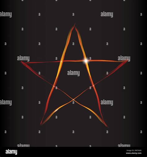 Fire Magic Star with Light. Devilish mark. Vector Stock Vector Image ...